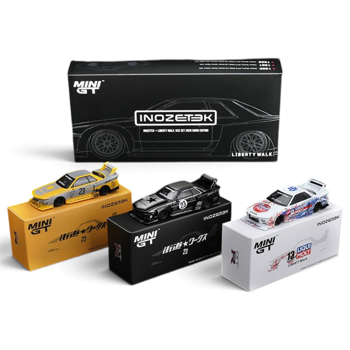 *Pre-Order* Mini GT - INOZETEK x Liberty Walk R32 Set 2026 Show Edition 3 Cars Set – Show Special Edition