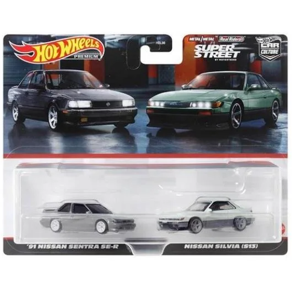 Hot Wheels - '91 Nissan Sentra SE-R & Nissan Silvia (S13) - 2023 Car Culture 2-Pack