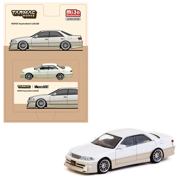 Tarmac Works - VERTEX Toyota Mark II JZX100 – White Metallic – Lamley Special