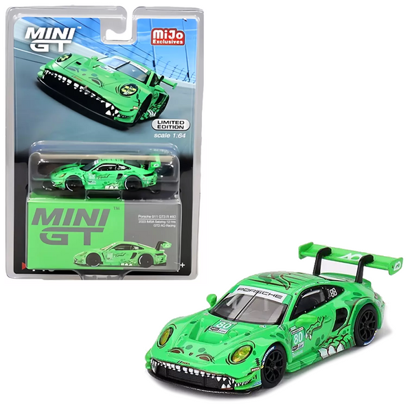 Mini GT - Porsche 911 GT3 R - #80 GTD AO Racing 2023 IMSA Sebring 12 Hrs *Pre-Order Sold Out*