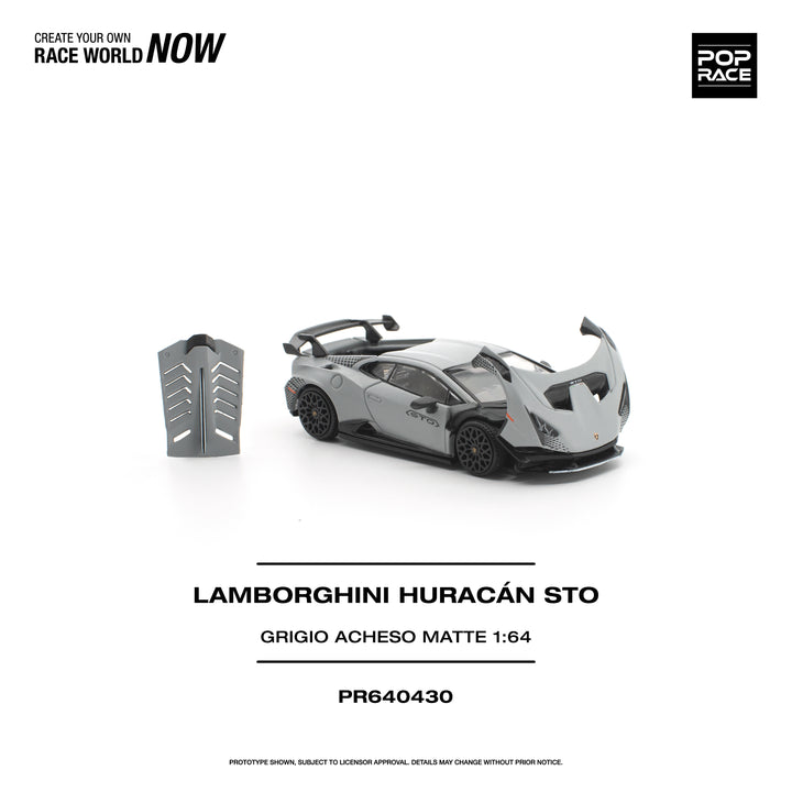 *Pre-Order* Pop Race - Lamborghini Huracan STO - Grigio Acheso Matte