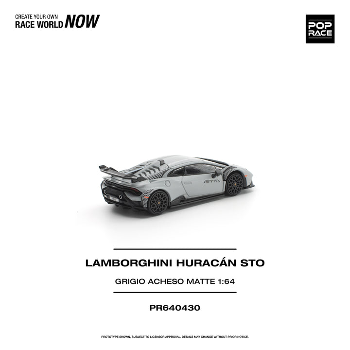 *Pre-Order* Pop Race - Lamborghini Huracan STO - Grigio Acheso Matte