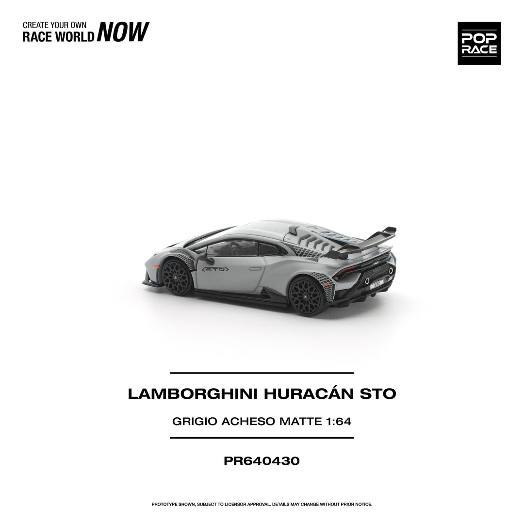 *Pre-Order* Pop Race - Lamborghini Huracan STO - Grigio Acheso Matte