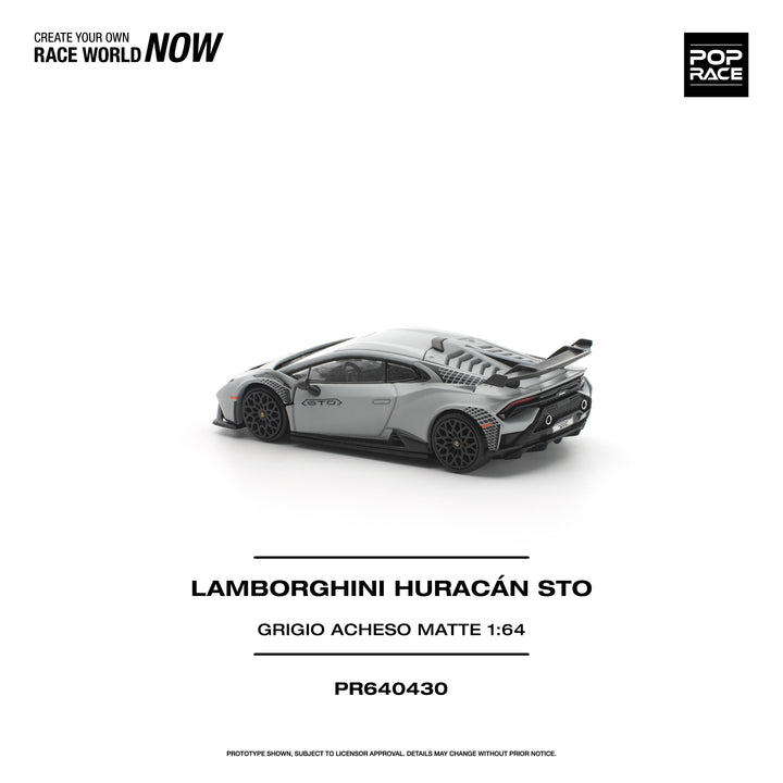 *Pre-Order* Pop Race - Lamborghini Huracan STO - Grigio Acheso Matte