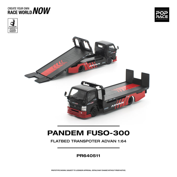 *Pre-Order* Pop Race - PANDEM Fuso 300 Flatbed Transporter - Advan