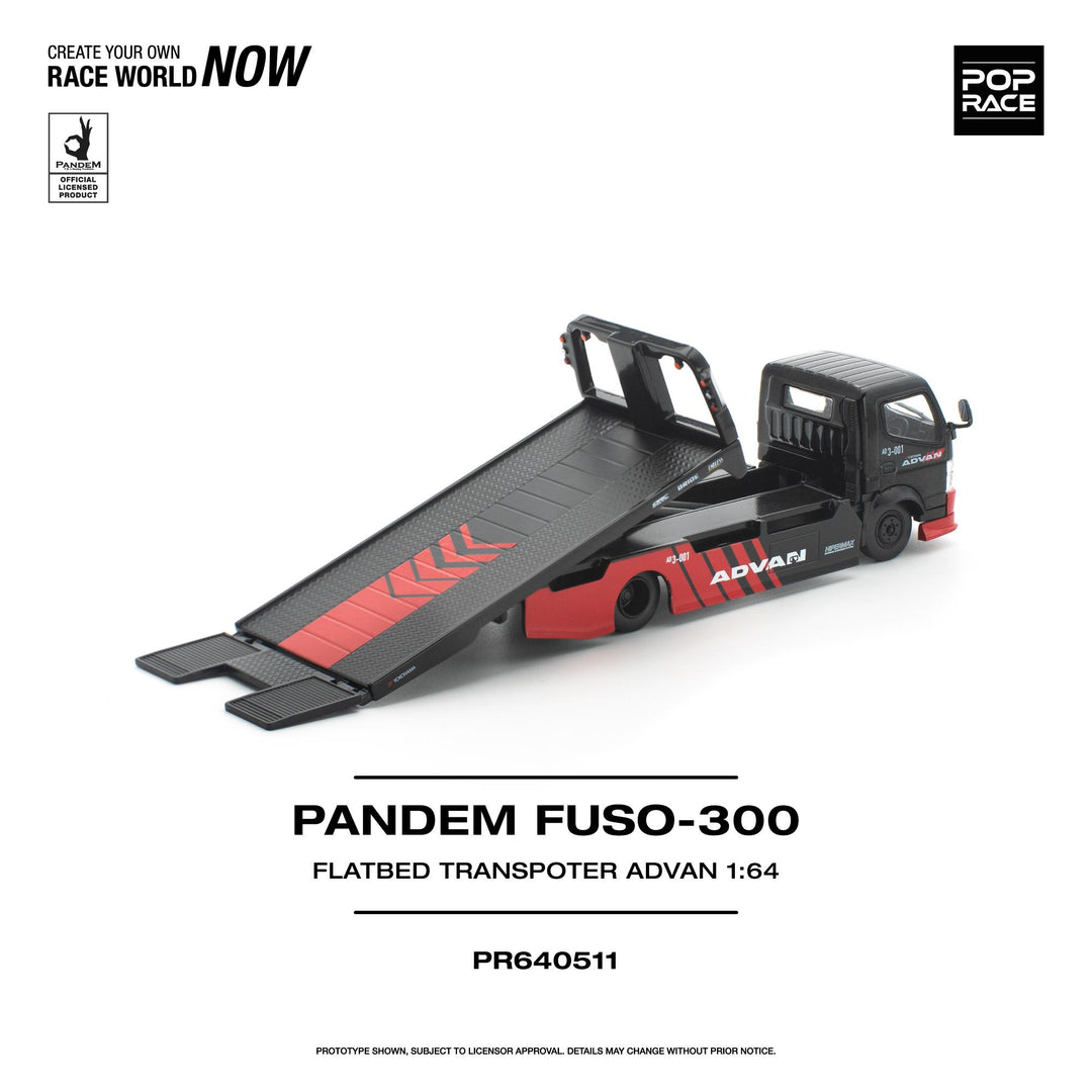 *Pre-Order* Pop Race - PANDEM Fuso 300 Flatbed Transporter - Advan