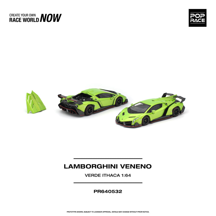 *Pre-Order* Pop Race - Lamborghini Veneno - Verde Ithaca