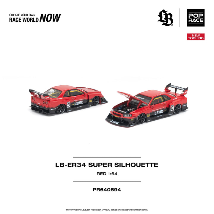 *Pre-Order* Pop Race - LB-ER34 Super Silhouette - Red