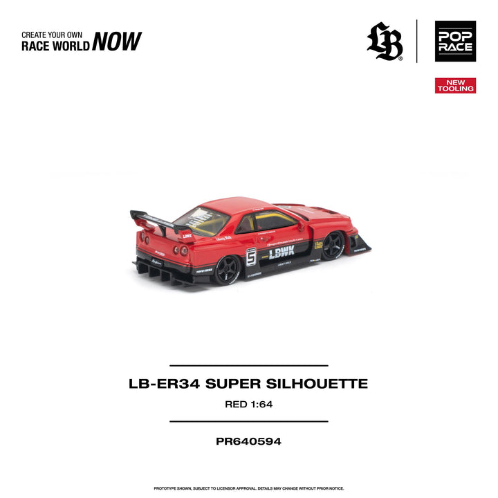 *Pre-Order* Pop Race - LB-ER34 Super Silhouette - Red