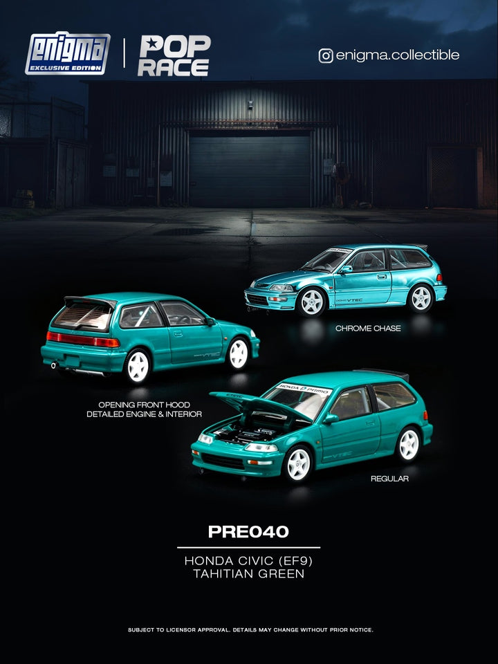 *Pre-Order* Pop Race - Honda Civic (EF9) - Tahitian Green *Enigma Exclusive Edition*