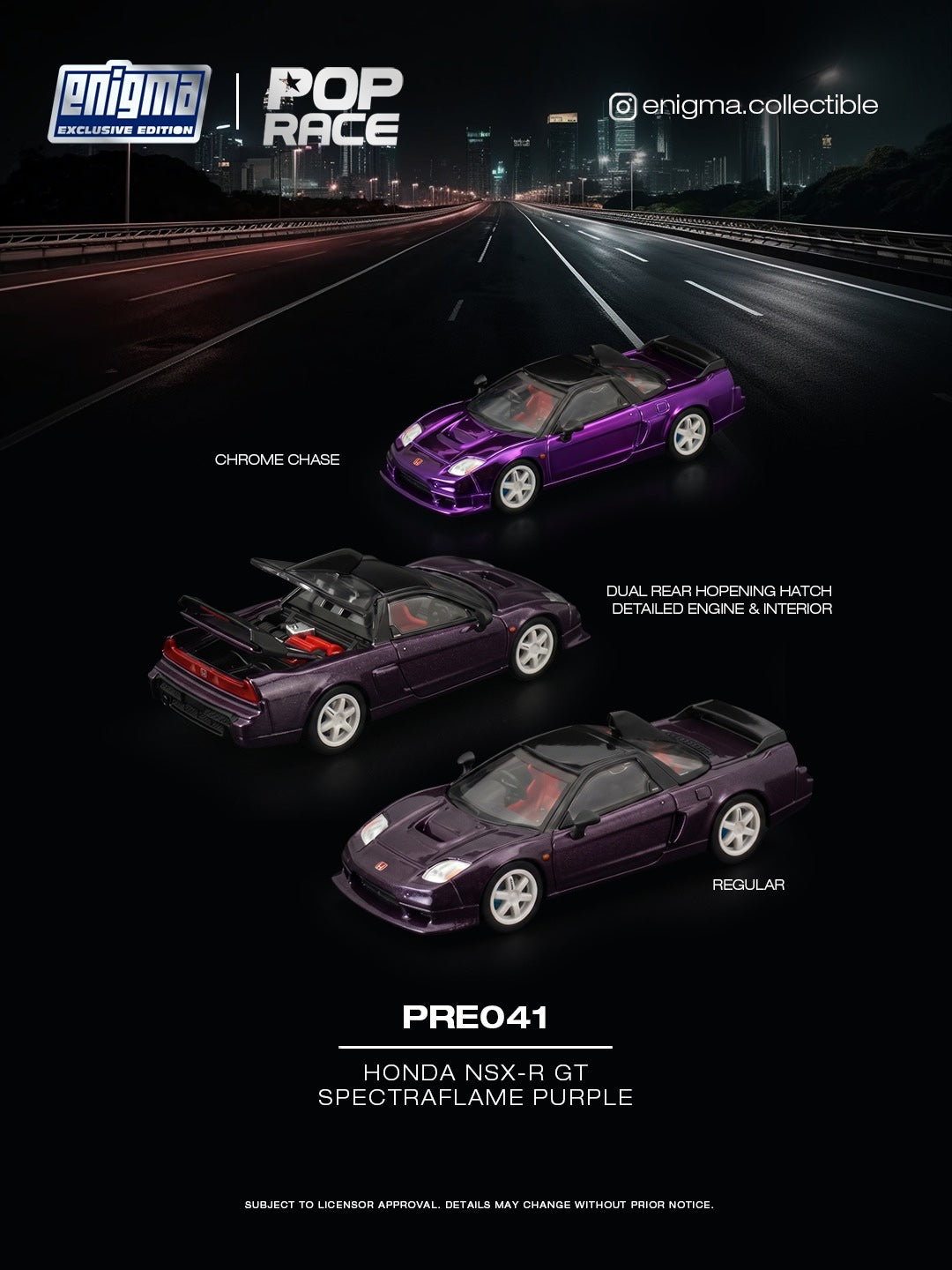 *Pre-Order* Pop Race - Honda NSX-R GT - Spectraflame Purple *Enigma Exclusive Edition*