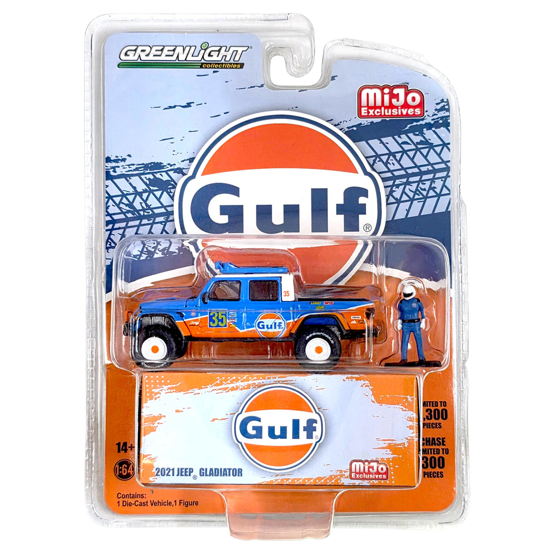 Greenlight - 2021 Jeep Gladiator w/ Figure - 2022 Gulf Series Series