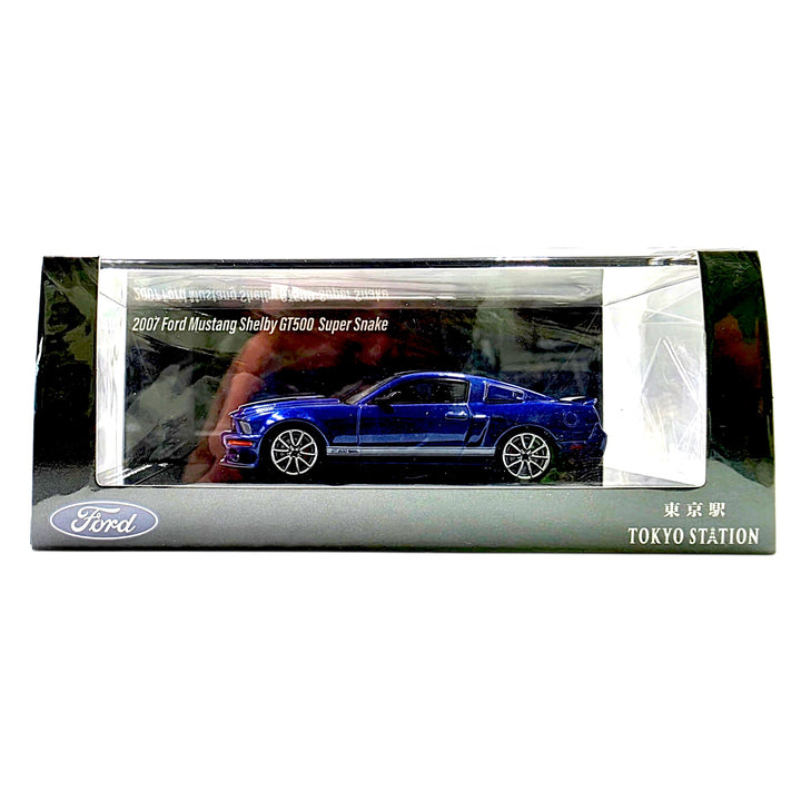 Greenlight x MotorHelix - 2007 Ford Mustang Shelby GT500 Super Snake - Blue w/ White Stripes *Canadian Diecast Expo 2026 Exclusive*