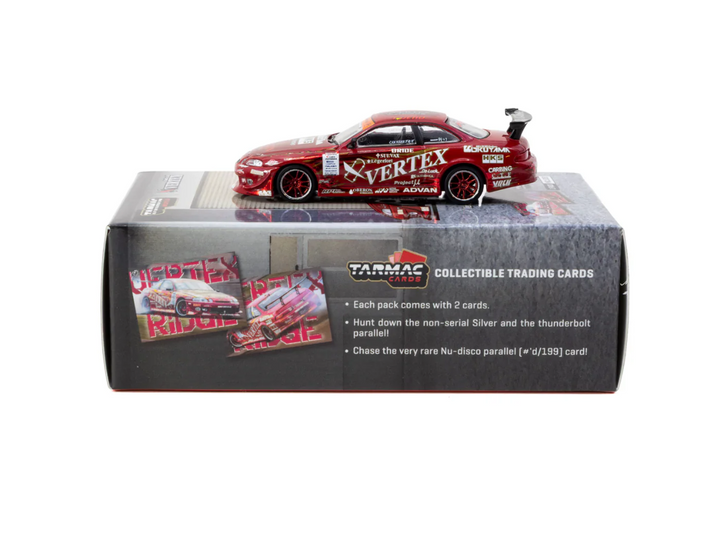 Tarmac Works - Vertex Ridge TE3005 Soarer Model Car + Trading Cards Combo Set - Global64 Series