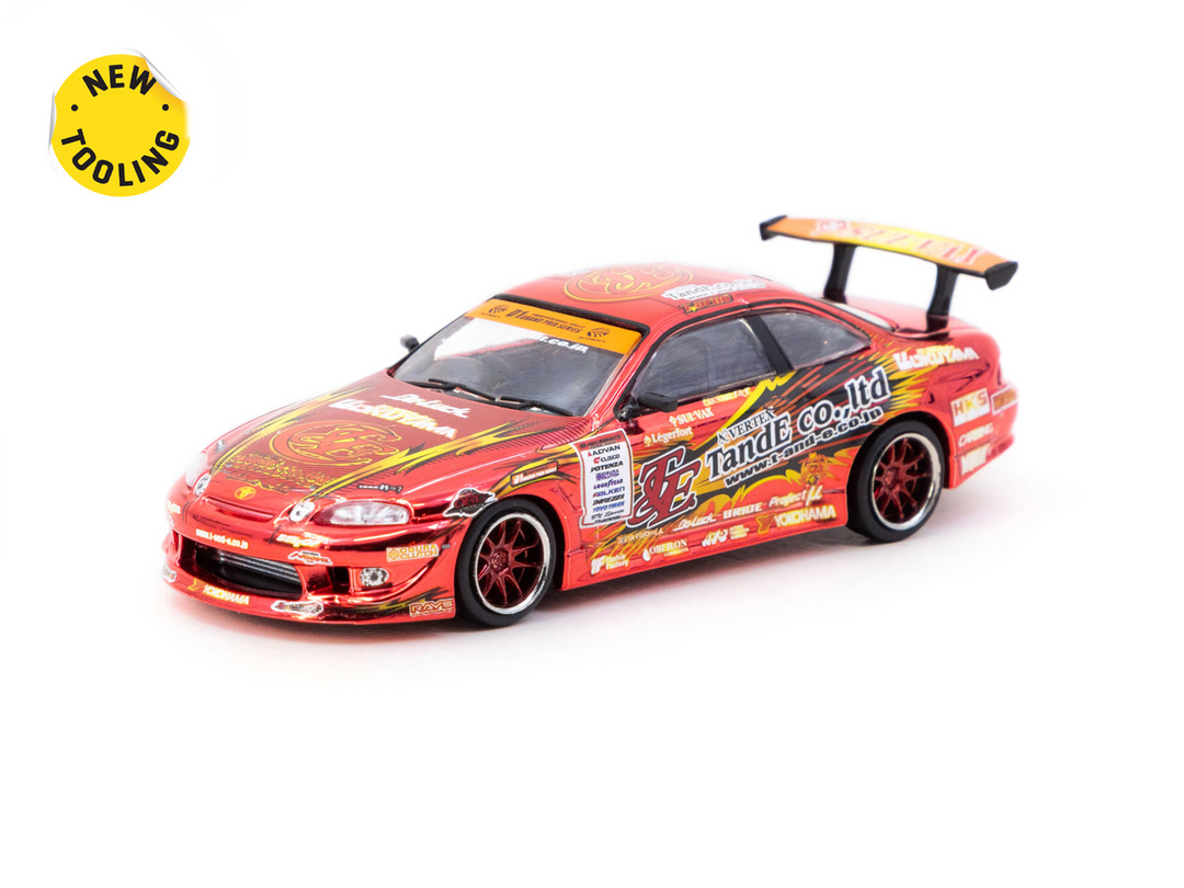 Tarmac Works - Vertex Ridge TE3006 Soarer Chrome Red Special Edition - Global64 Series