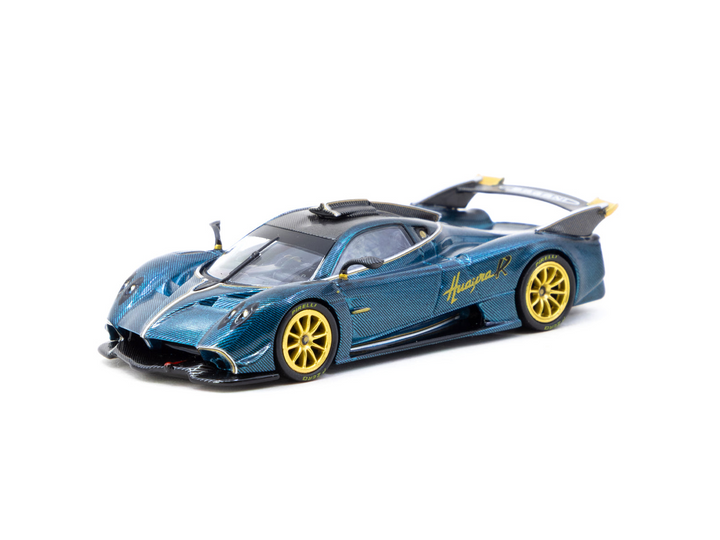 Tarmac Works - Pagani Huayra R - Turquoise Carbon Fiber - Global64 Series *Exotics on Broadway Exclusive Model*