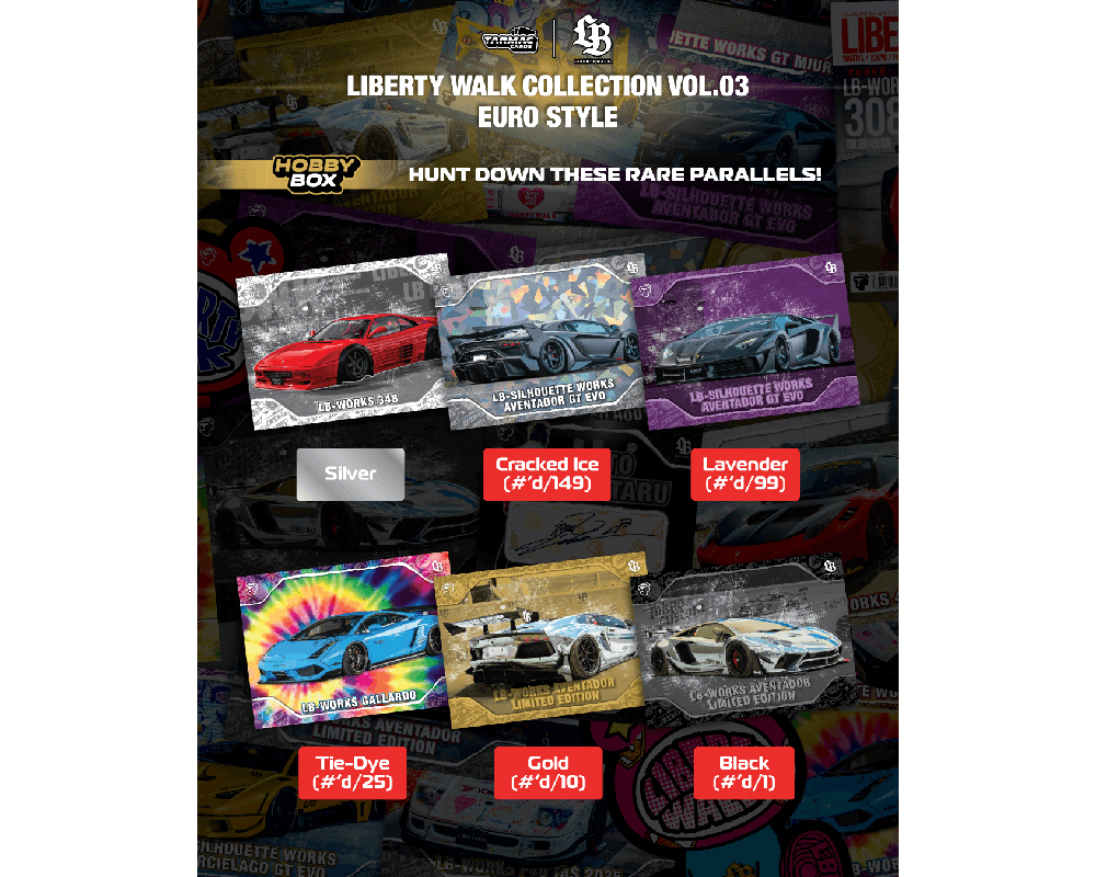 *Pre-Order* Tarmac Cards - Liberty Walk Collectible Trading Cards Volume 3 Euro Style – Hobby Box – Limited Edition