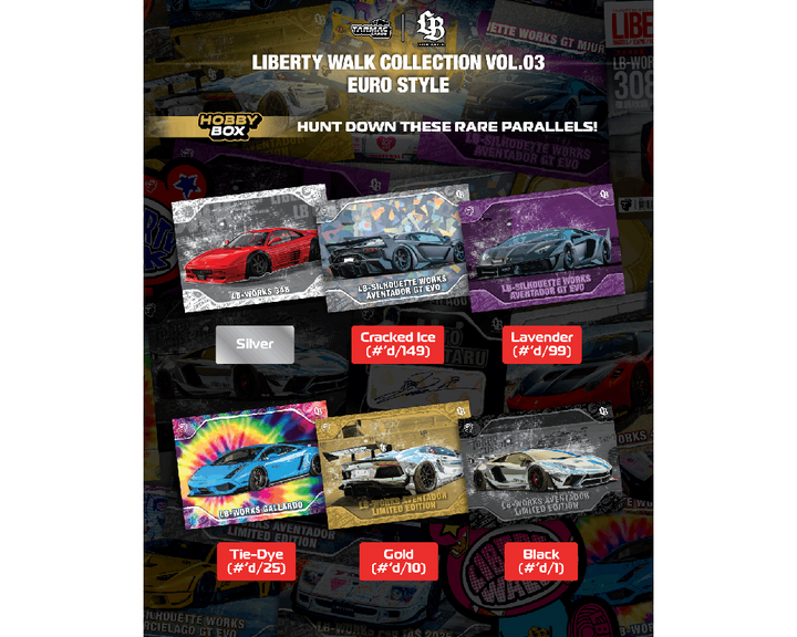 *Pre-Order* Tarmac Cards - Liberty Walk Collectible Trading Cards Volume 3 Euro Style – Hobby Box – Limited Edition