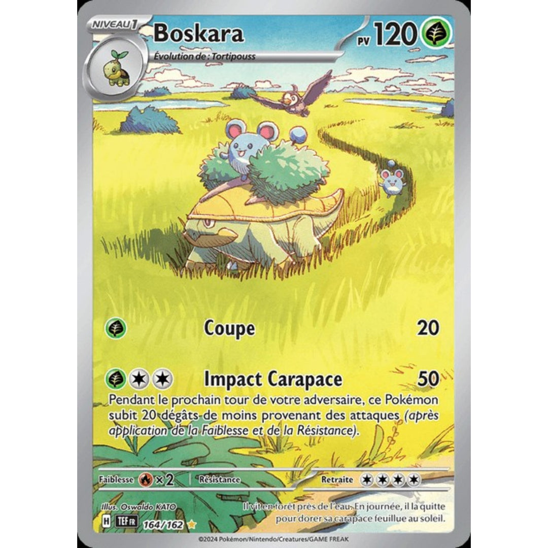Pokemon - Boskara - 164/162 - Illustration Rare - Scarlet &amp; Violet: Temporal Forces Series