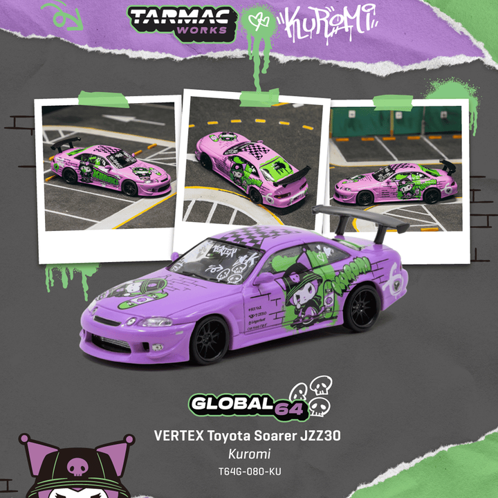 *Pre-Order* Tarmac Works - VERTEX Toyota Soarer JZZ30 Kuromi - Global64 Series