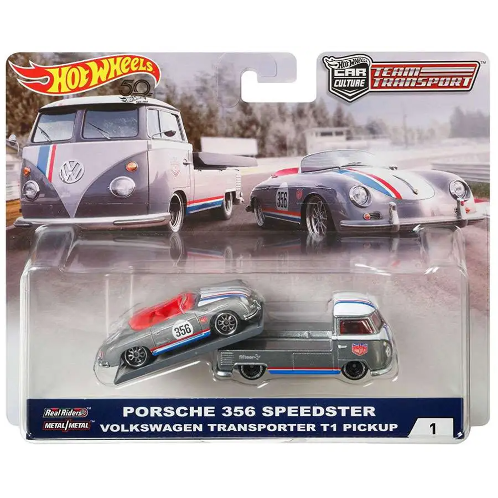 Hot Wheels - Porsche 356 Speedster &amp; VW transporter T1 Pickup - 2019 Team Transport Series