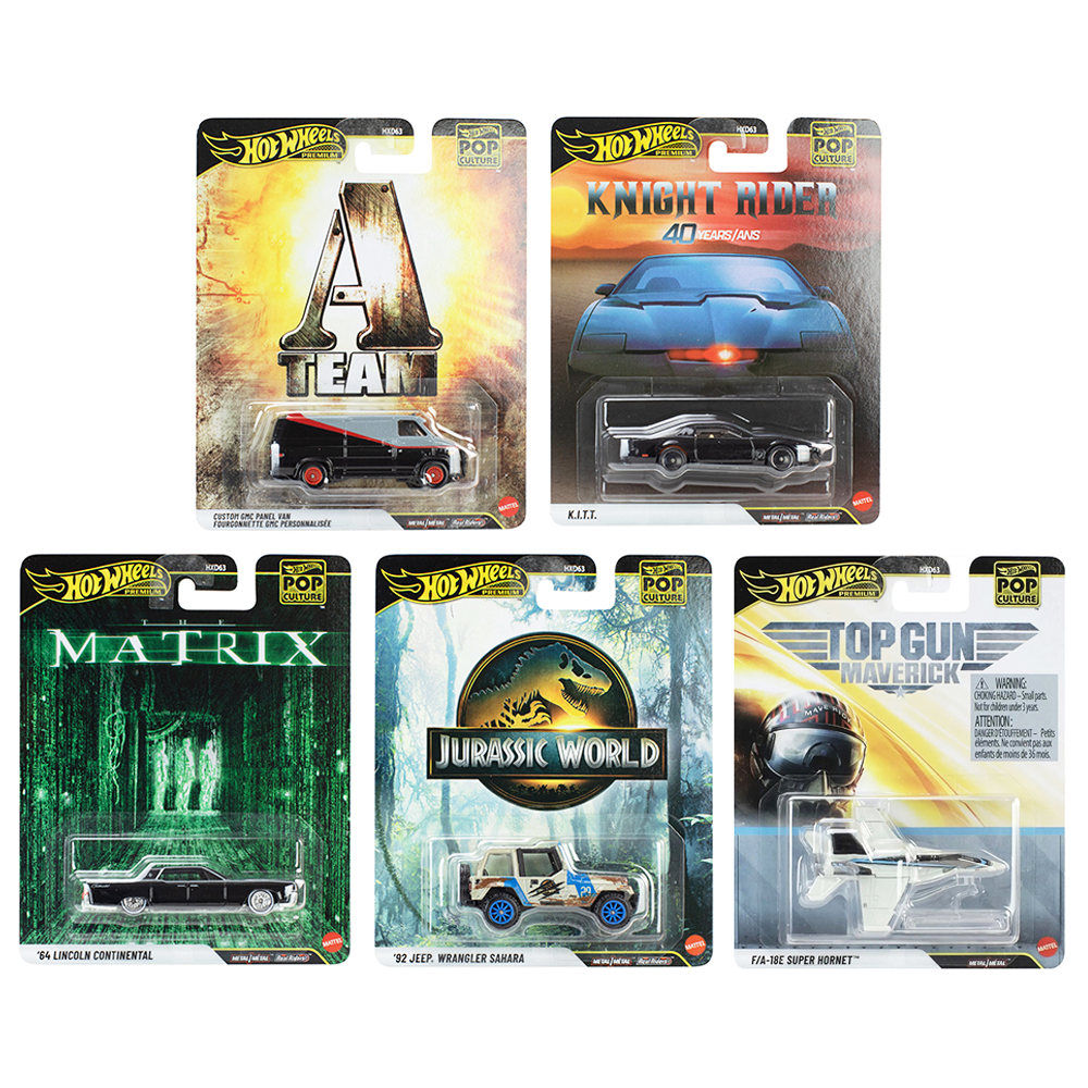 *Pre-Order* Hot Wheels - 2027 Pop Culture Series 5-Car Set (Dash Code U) - HXD63-956U