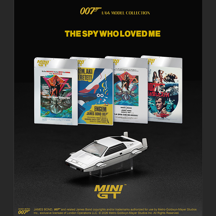 *Pre-Order* Mini GT - James Bond 007 Lotus Esprit S1 “The Spy Who Loved Me” Submarine – English Packaging – Limited Edition