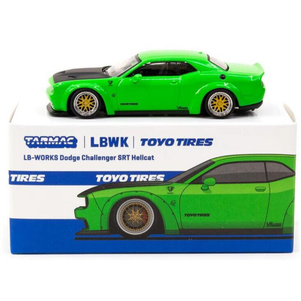 Tarmac Works - LB-WORKS Dodge Challenger SRT Hellcat - Green - Global64 Series