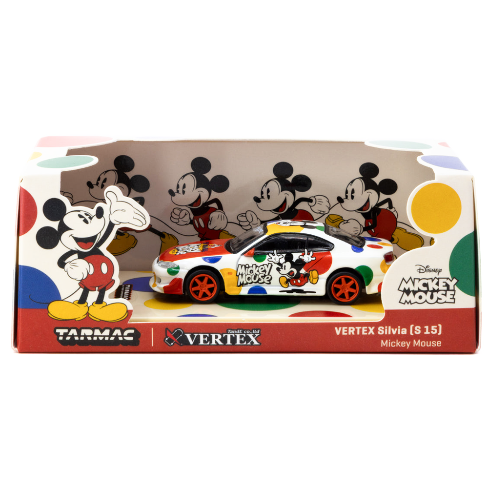 Tarmac Works - VERTEX Silvia (S15) Mickey Mouse - Global64 Series *Sold-Out in Pre-Order*