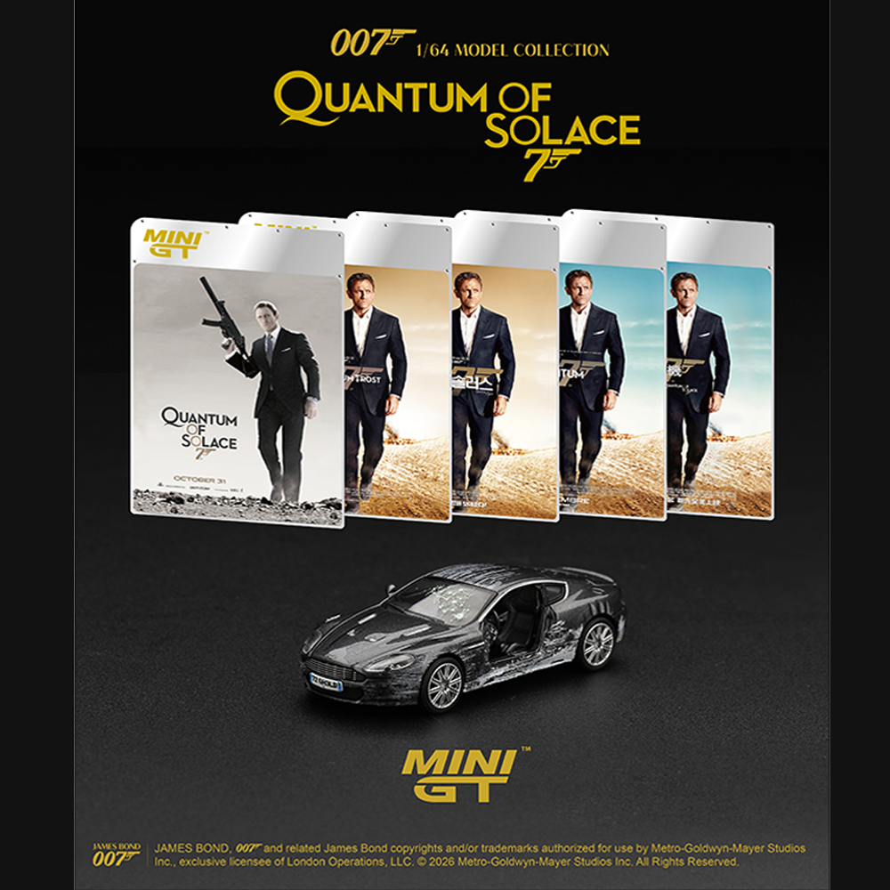 *Pre-Order* Mini GT - Aston Martin DBS “Quantum of Solace” Battle Damaged – English Packaging – Limited Edition