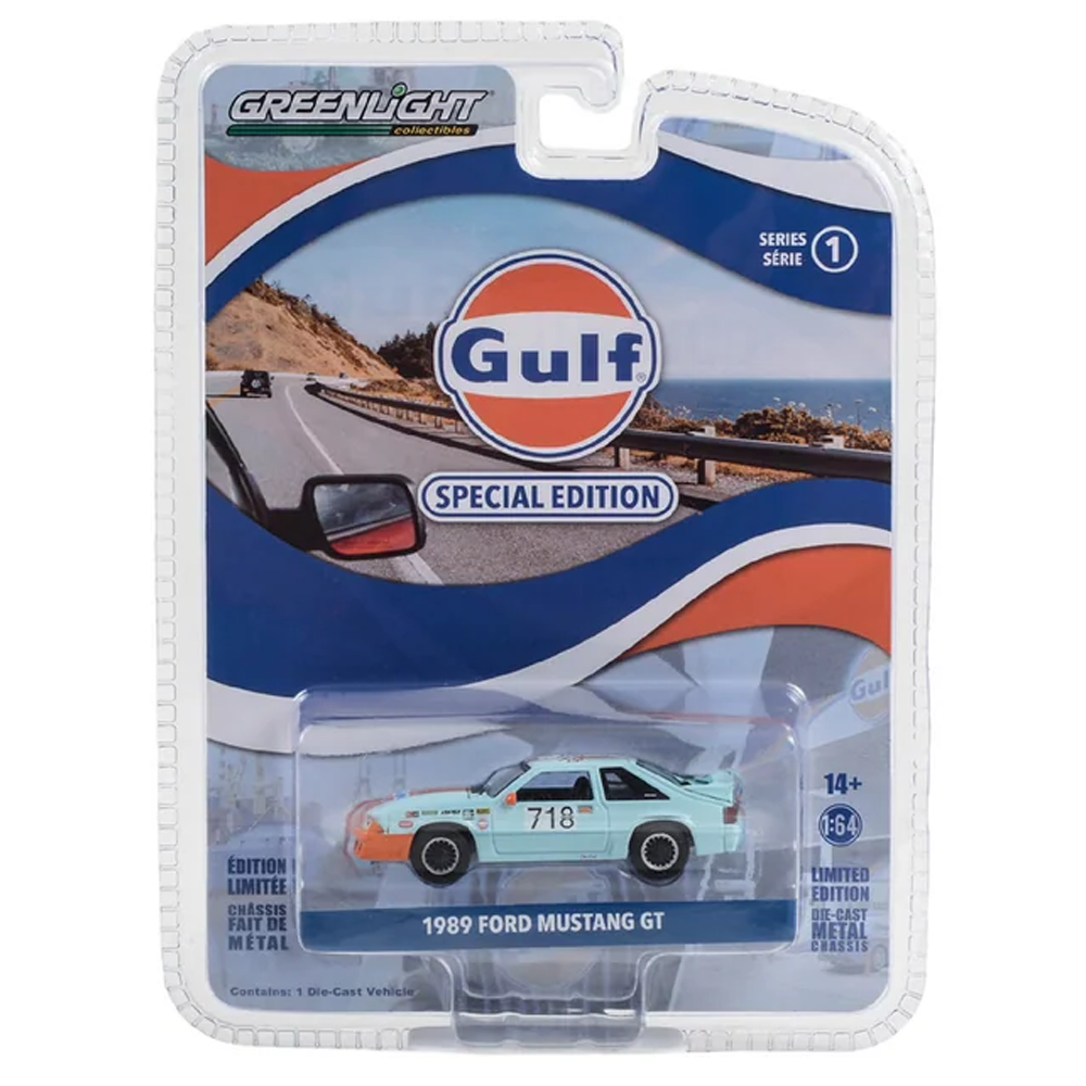 Greenlight - 1989 Ford Mustang GT - 2023 Gulf Oil Special Edition Series 1