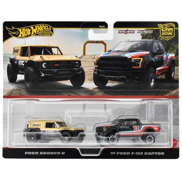 Hot Wheels - Ford Bronco R & '17 Ford F-150 Raptor - 2024 Car Culture 2-Pack