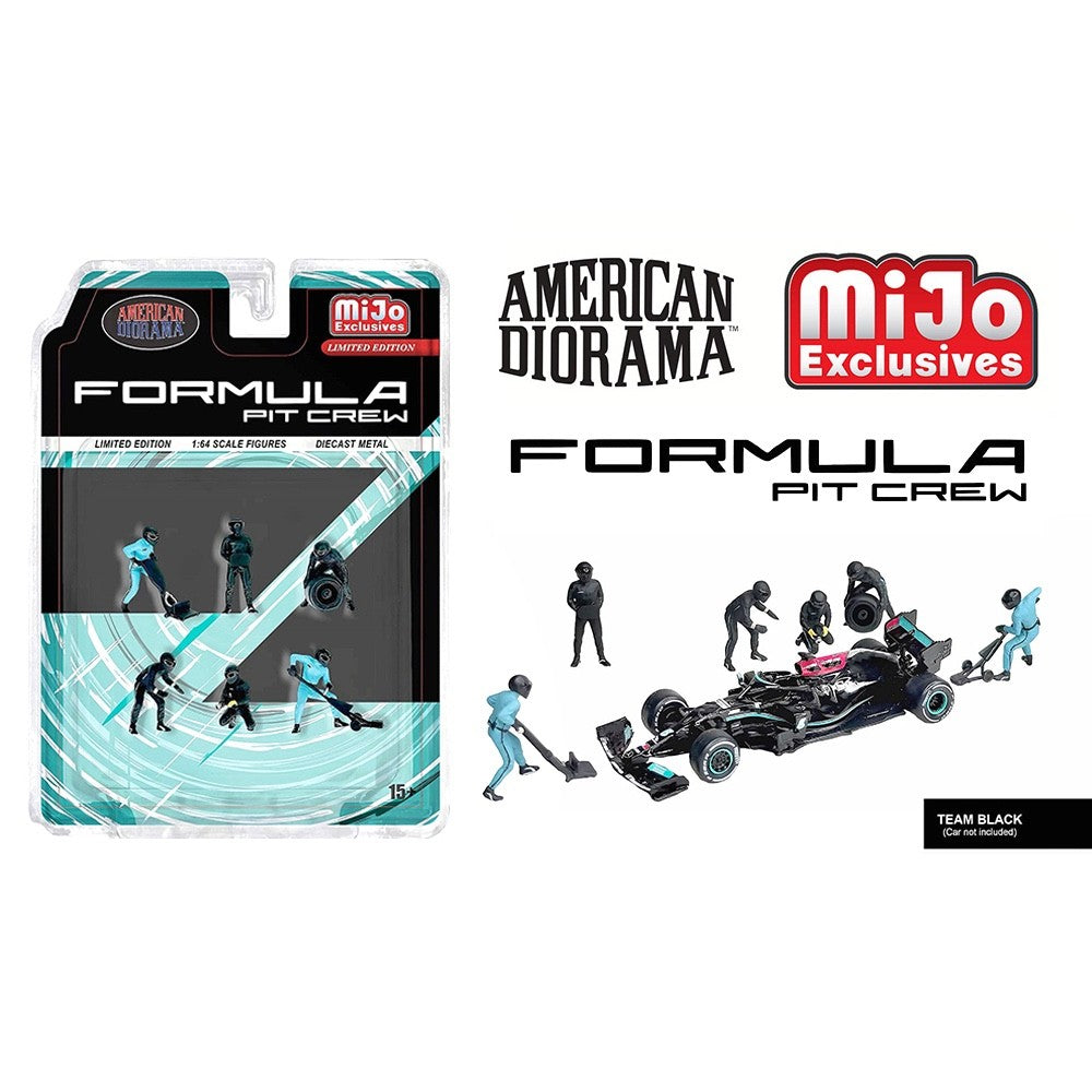 American Diorama - Formula Pit Crew - Team Black