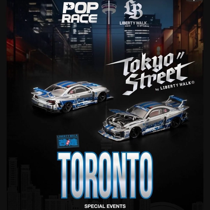 Pop Race - LB Super Silhouette S15 Silvia - Silver Chrome *Canadian Diecast Expo 2026 Exclusive*