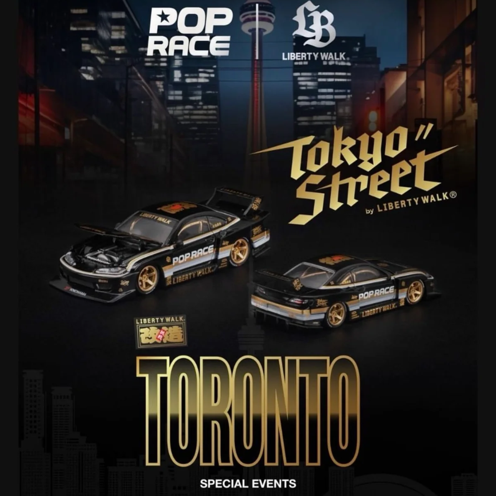 Pop Race - LB Super Silhouette S15 Silvia - Black *Canadian Diecast Expo 2026 Exclusive*