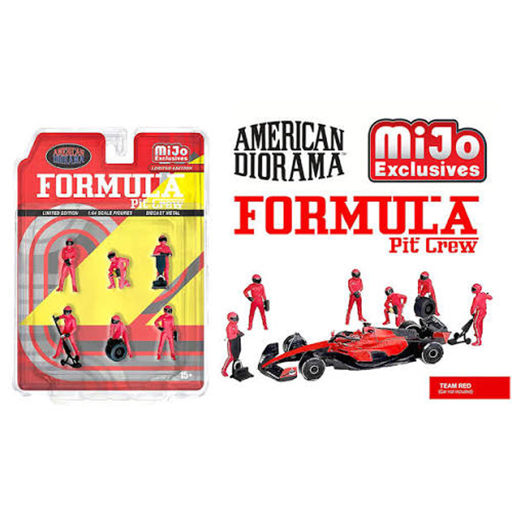 American Diorama - Formula Pit Crew - Team Red