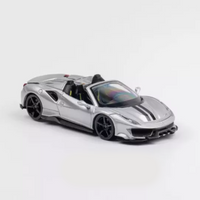 TPC - Ferrari 488 Pista Spider "Novitec" - Silver *Limited to 799 Units*