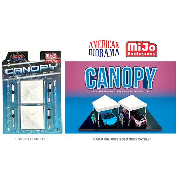 American Diorama - 2 - Pack Canopy Set - White *MiJo Exclusive* - Top CollectiblesDiecastAmerican Diorama