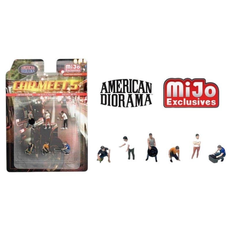 American Diorama - Car Meet 5 Figures - *MiJo Exclusive* - Top CollectiblesDiecastAmerican Diorama