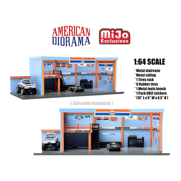 American Diorama - Gulf Garage Diorama *MiJo Exclusive* - Top CollectiblesDiecastAmerican Diorama