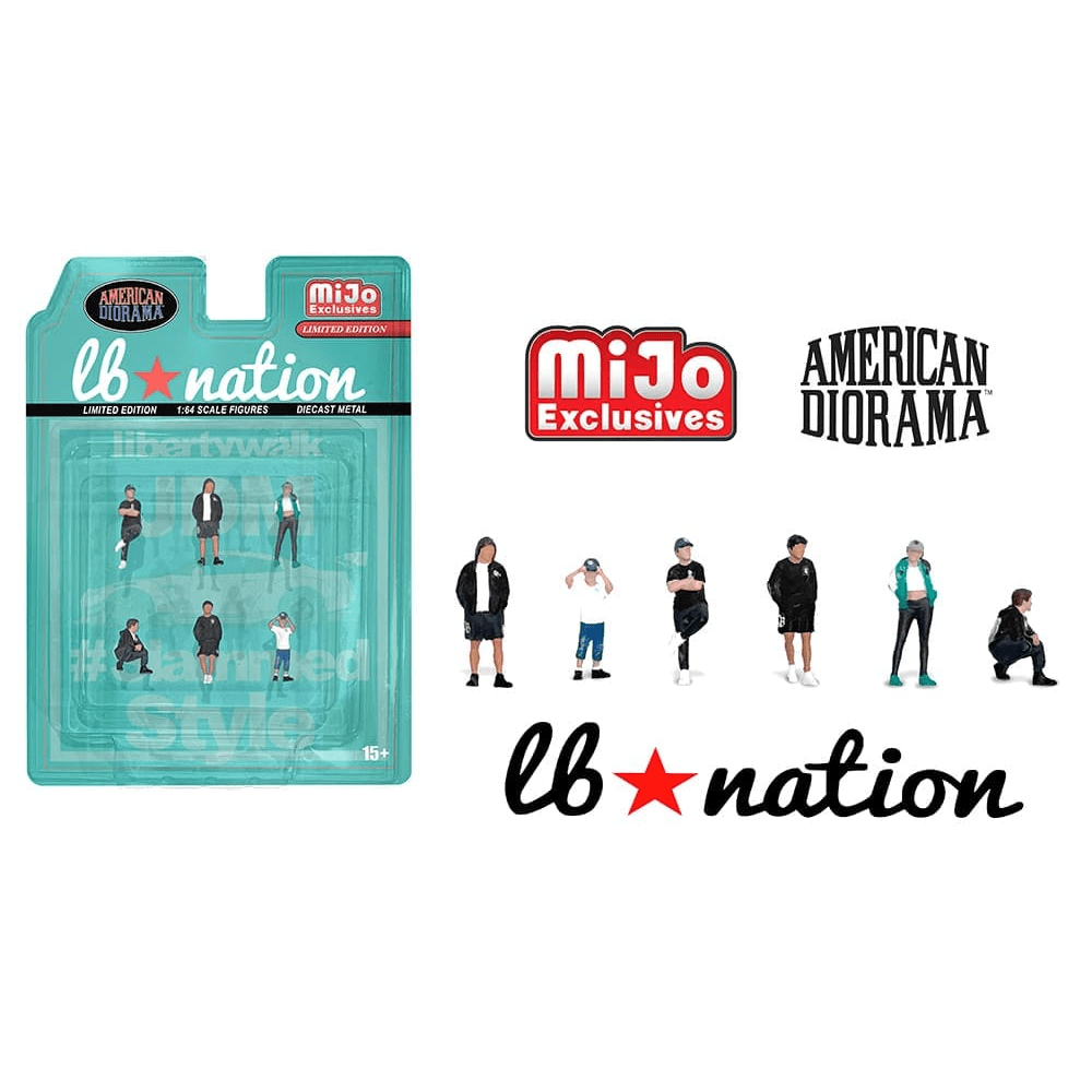 American Diorama - Liberty Walk LB Nation Figure Set *Pre - Order* - Top CollectiblesDiecastAmerican Diorama