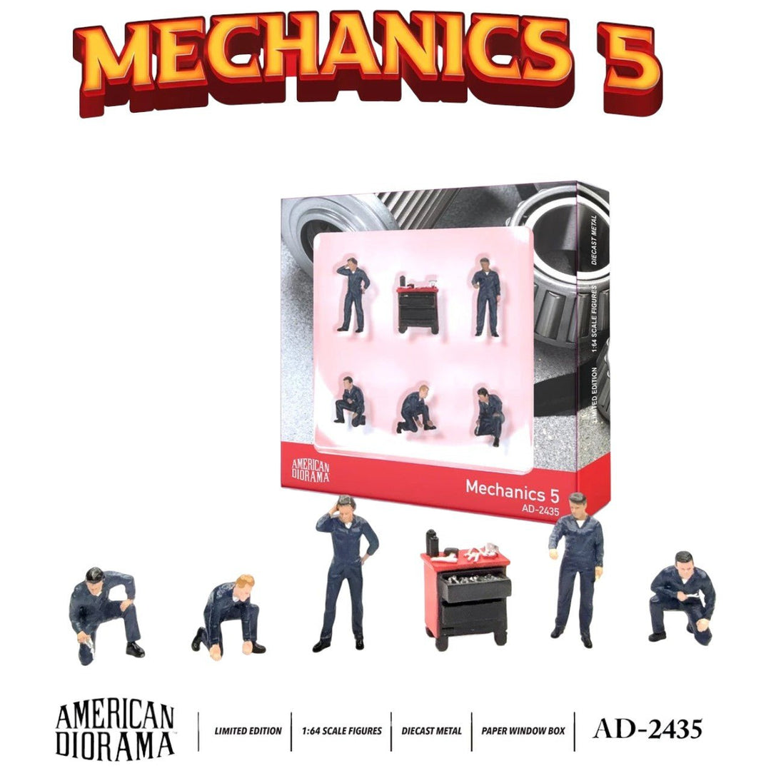 American Diorama - Mechanics 5 Figures - *MiJo Exclusive* - Top CollectiblesDiecastAmerican Diorama