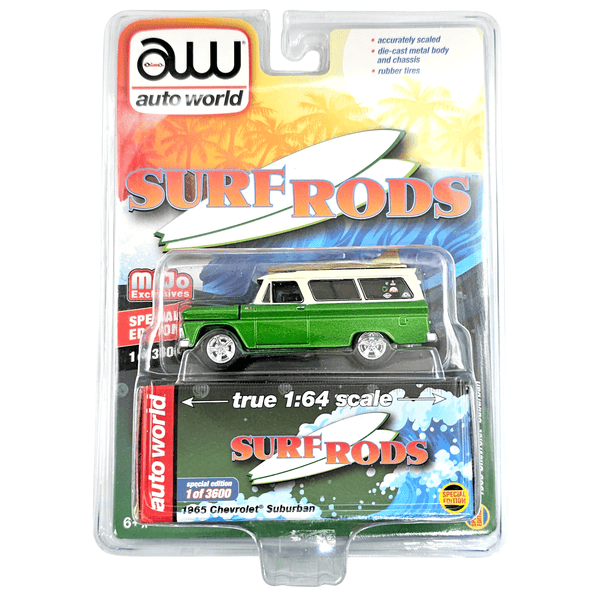 Auto World - 1965 Chevrolet Suburban - 2021 Surf Rods Series - Top CollectiblesDiecastAuto World