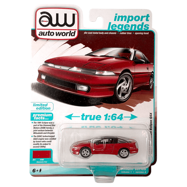 Auto World - 1991 Mitsubishi Eclipse GSX - 2025 Import Legends Series - Top CollectiblesDiecastAuto World