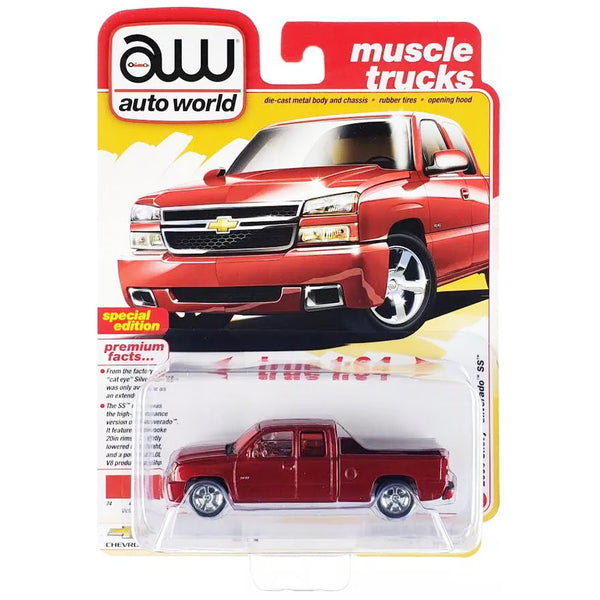 Auto World - 2006 Chevy Silverado SS - 2024 Muscle Trucks Series *Ultra Red Chase* - Top CollectiblesDiecastAuto World