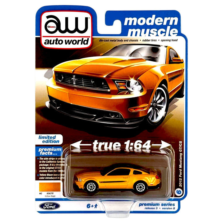 Auto World - 2012 Ford Mustang GT/CS - 2022 Modern Muscle Series - Top CollectiblesDiecastAuto World