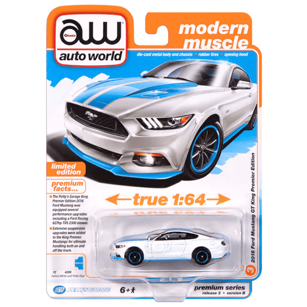 Auto World - 2016 Ford Mustang GT King Premier Edition - 2025 Modern Muscle Series - Top CollectiblesDiecastAuto World