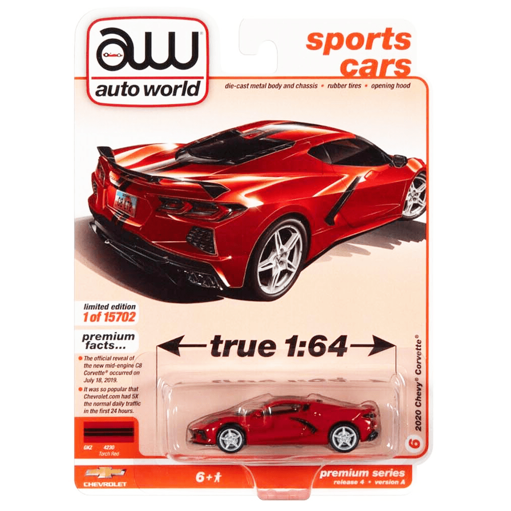 Auto World - 2020 Chevy Corvette - 2021 Sport Cars Series - Top CollectiblesDiecastAuto World