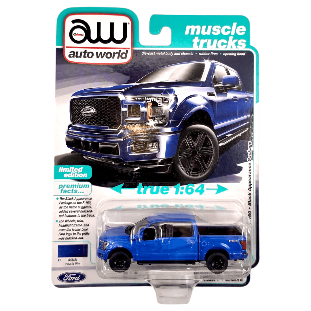 Auto World - 2020 Ford F - 150 Black Appearance Package - 2025 Muscle Trucks Series - Top CollectiblesDiecastAuto World