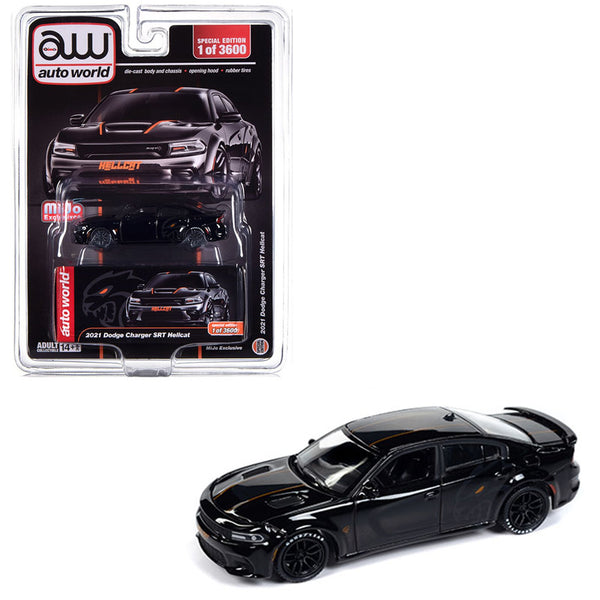 Auto World - 2021 Dodge Charger SRT Hellcat Custom - Black *Pre - Order* - Top CollectiblesDiecastAuto World